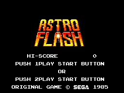 Astro Flash (Japan) Title Screen